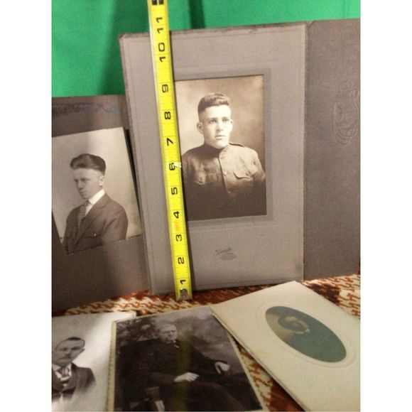 Antique Cabinet Photos One Military Photo Bundle of 5? - Picture 3 of 11